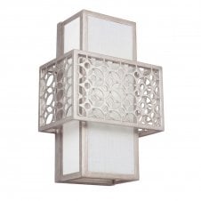 KENNEY wall light with motif strap in sunrise silver finish