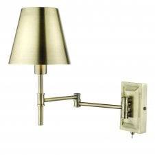 Antique Brass Swing Arm Wall Light