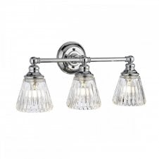 3 light bathroom wall light chrome