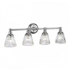 4 light bathroom wall light in chrome