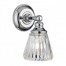 polished chrome bathroom wall light