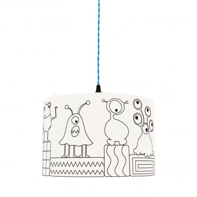 Kid's Colour Me MONSTERS Lampshade