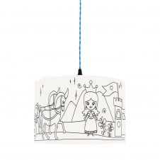 kid's colour me lampshade