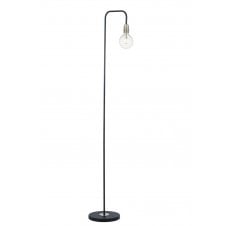 Floor Lamp Black & Antique Brass 