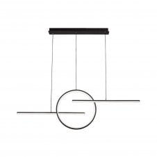 KITESURF Centre Loop Linear Pendant, 50W LED, 3000K, 4000lm, Black