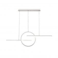 KITESURF Centre Loop Linear Pendant Light, 50W LED, 3000K, 4000lm, White