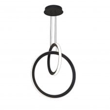 KITESURF Double Loop Pendant, 48W LED, 3000K, 3840lm, Black