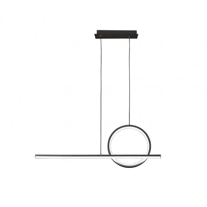 KITESURF Loop Over Linear Pendant, 30W LED, 3000K, 2400lm, Black