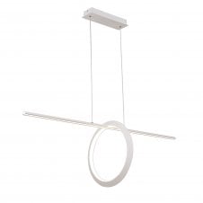 KITESURF Loop Over Linear Pendant, 30W LED, 3000K, 2400lm, White