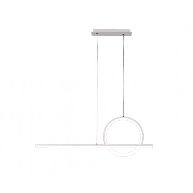 KITESURF Loop Under Linear Pendant, 30W LED, 3000K, 2400lm, White