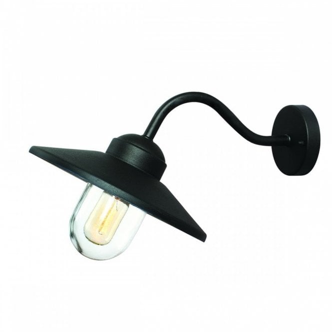 KLAMPENBORG contemporary outdoor wall light in black