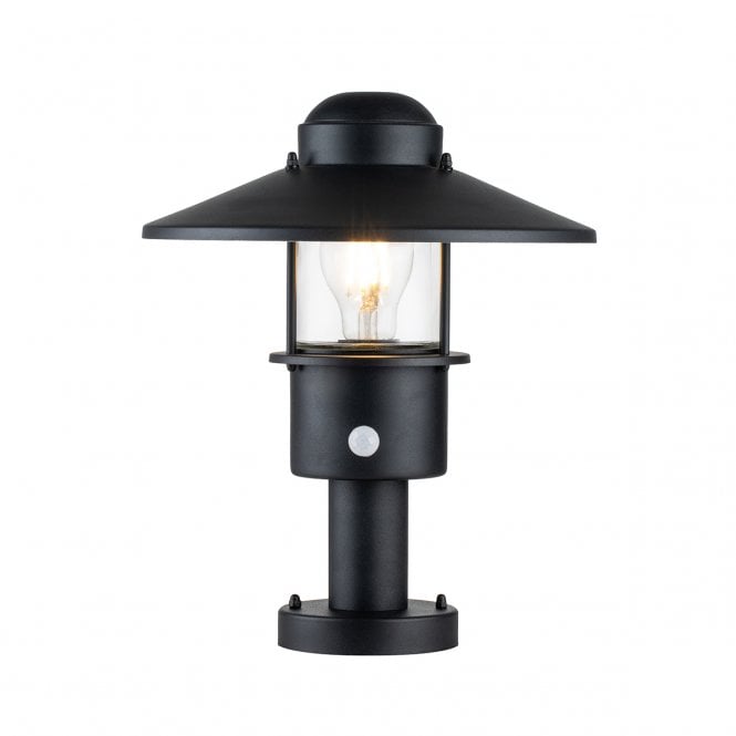 KLAMPENBORG Pedestal Light in Black Stainless Steel and Clear Glass
