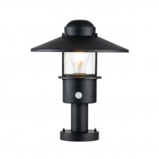 KLAMPENBORG Pedestal Light in Black Stainless Steel and Clear Glass