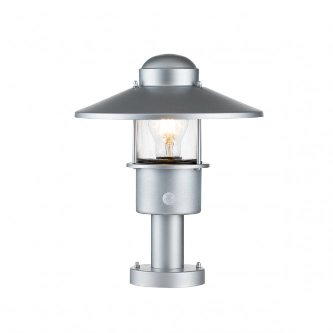 KLAMPENBORG Pedestal with PIR Sensor In Silver 304 Stainless Steel And Clear Glass