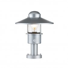 KLAMPENBORG Pedestal with PIR Sensor In Silver 304 Stainless Steel And Clear Glass
