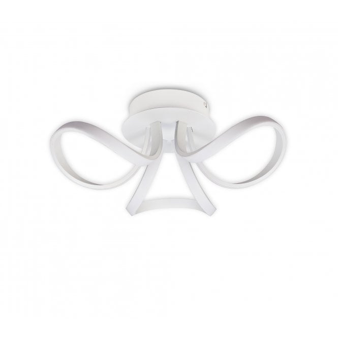 KNOT 3 light LED ceiling light in white finish