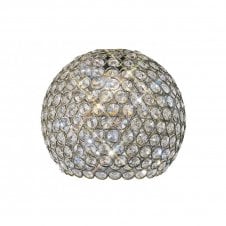 KUDO Real K9 Crystal Ball Easy Fit Ceiling Shade Aged Brass Real K9 Crystal