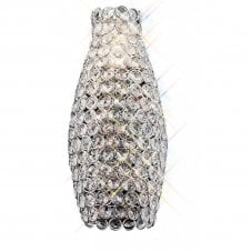 KUDO Real K9 Crystal Teardrop Easy Fit Ceiling Shade Chrome Real K9 Crystal