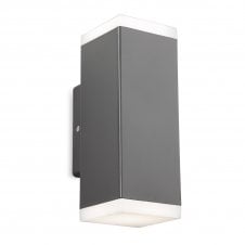 two light graphite LED outdoor wall light