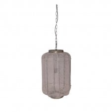 cage hanging lantern with textile surround