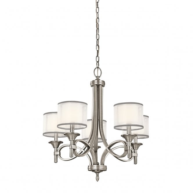 LACEY 5 Light Chandelier - Antique Pewter