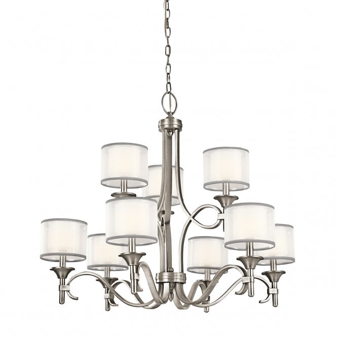 LACEY 9 Light Chandelier - Antique Pewter