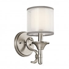 Transitional wall light in antique pewter