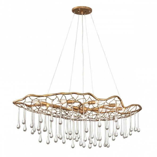 LAGUNA 8 Light Ceiling Pendant in Burnished Gold