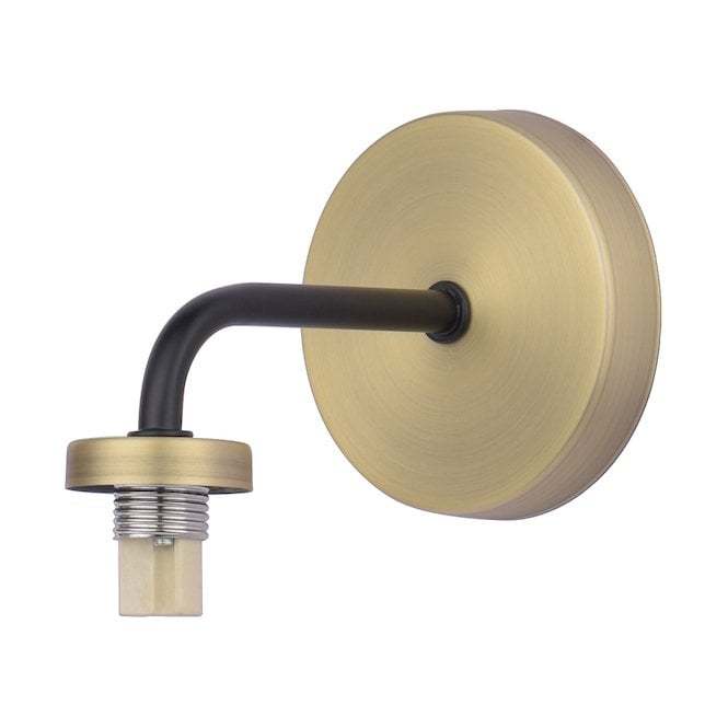 Lainey Wall Light in Matt Black & Antique Brass (Bracket Only)