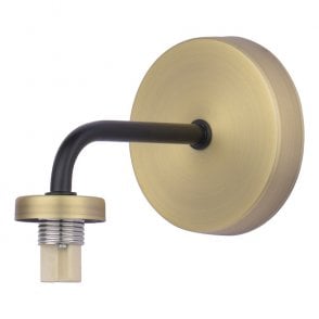Lainey Wall Light in Matt Black & Antique Brass (Bracket Only)
