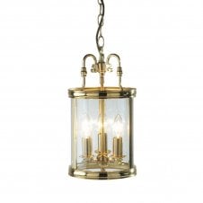 LAMBETH traditional brass gold hall ceiling lantern