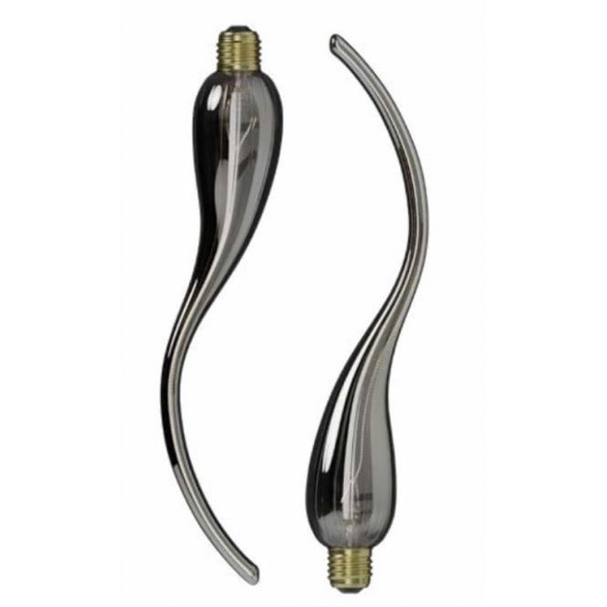 LAMDA LED bulbs in titanium finished glass ES/E27 Dimmable (pack of 2)
