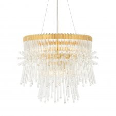gold and crystal chandelier