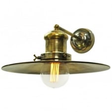 vintage industrial antique brass wall light with vintage bulb