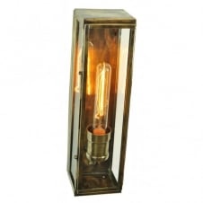 vintage antique brass wall lantern with retro filament bulb