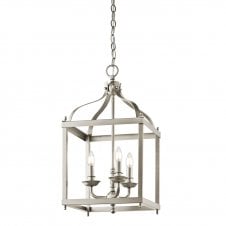 ceiling lantern pendant without glass in a brushed nickel finish