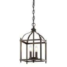 ceiling lantern pendant without glass in an old bronze finish