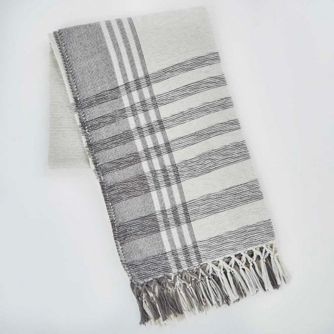 LAS SALINAS Black Throw 110x200 Made from Recycled Plastic Bottles