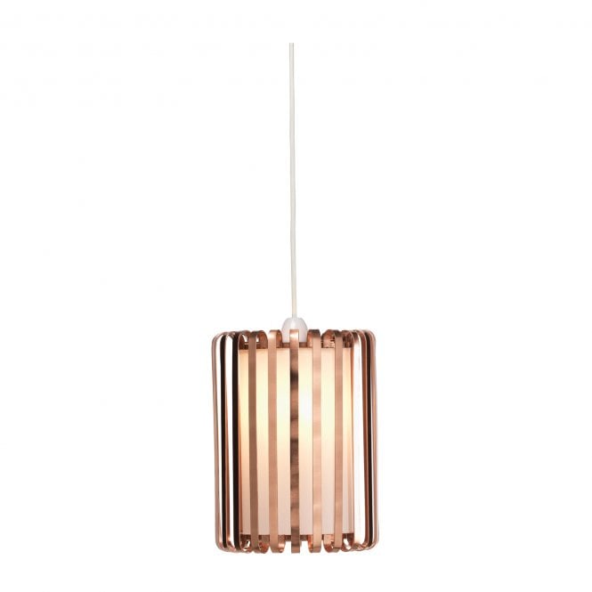 LECH Small Easy Fit Ceiling Light Shade in Copper with White Diffuser
