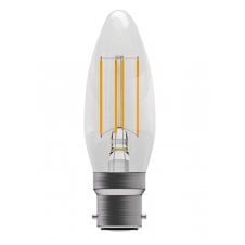 Clear LED filament candle bulb