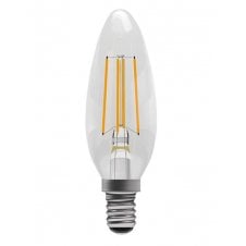 Clear LED filament candle bulb