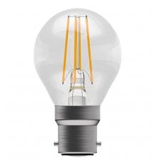 clear filament round LED bulb