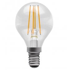 clear filament round LED bulb