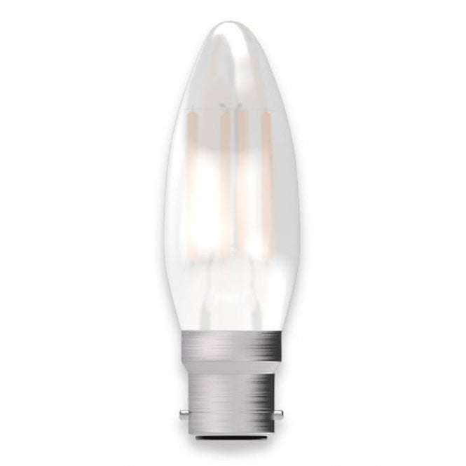 LED filament satin candle bulb (BC/B22)