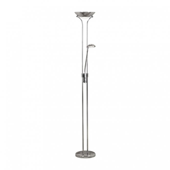 LED Mother & Child Floor Lamp Chrome with Double Dimmer Switch