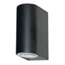 LED Outdoor & Porch (Gu10 Led) Ip44 Wall Light 2 Light Black