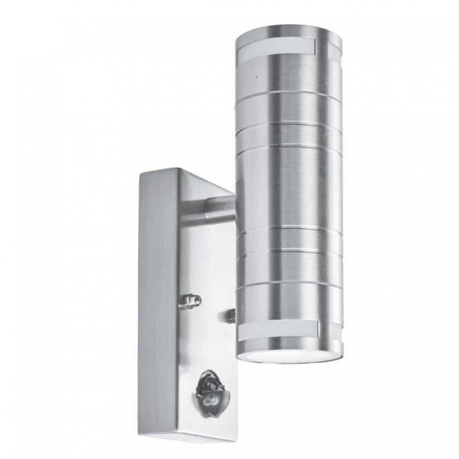 LED Outdoor wall light in stainless steel with motion sensor with free LED bulbs