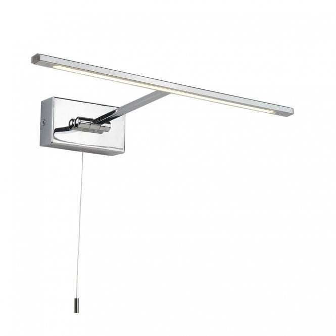 LED polished chrome picture light with pull cord