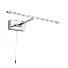 LED polished chrome picture light with pull cord