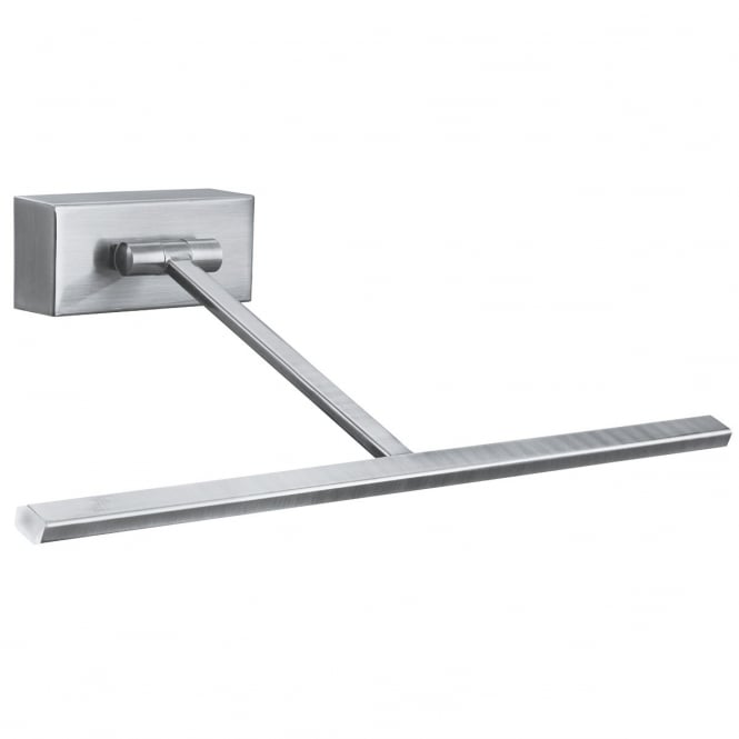 LED satin silver picture light with pull cord